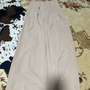 SHEIN Beige Wide-Leg Pants